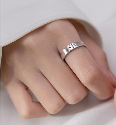 Wholesale Rings Metal Cute Kitten Open Couples JDC-RS-YiY006