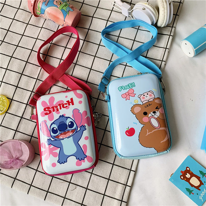 Wholesale New zero wallet hard shell box bag, cute girl crossbody bag, outdoor leisure phone bag, parent-child children's bag