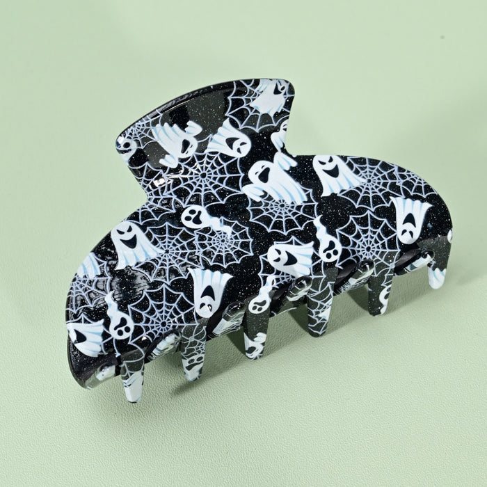 Wholesale Halloween Acrylic Cartoon Print Hair Clip JDC-HC-SNSB006