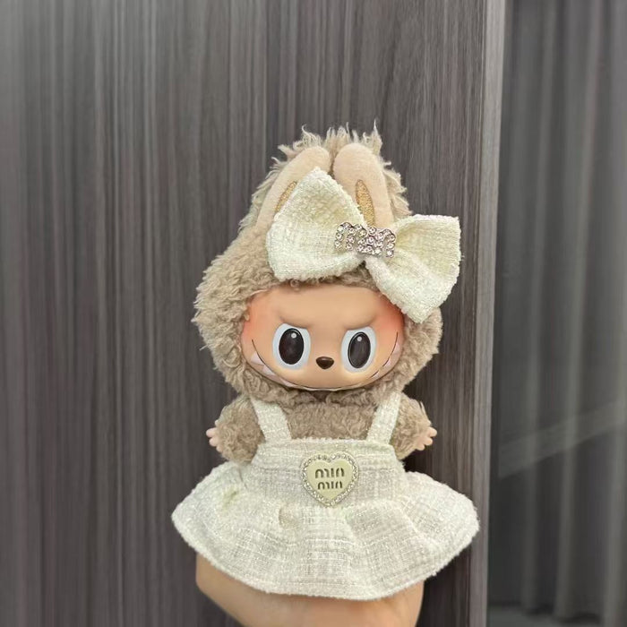 Wholesale Baby Clothes 17cm Plush Doll Pendant Pull Cloth Sitting Skirt Suit