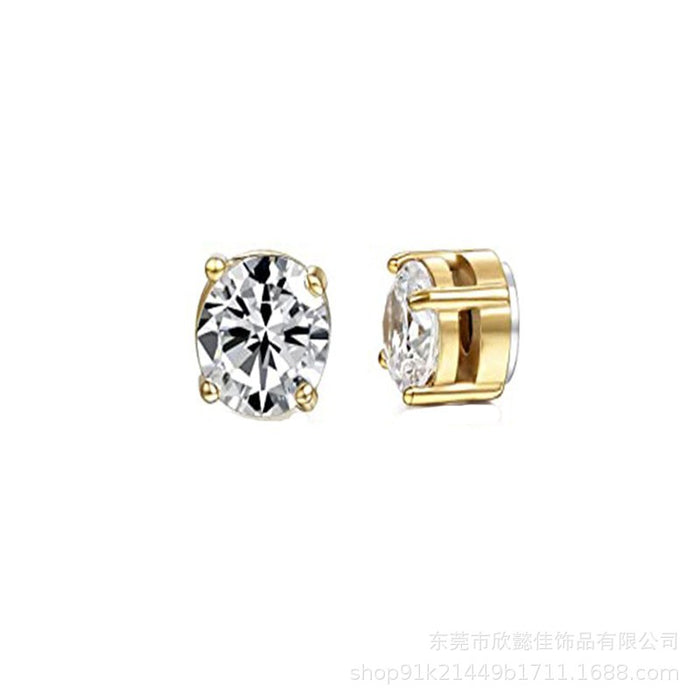 Wholesale Stainless steel magnetic earrings, non perforated magnetic earrings, diamond earrings