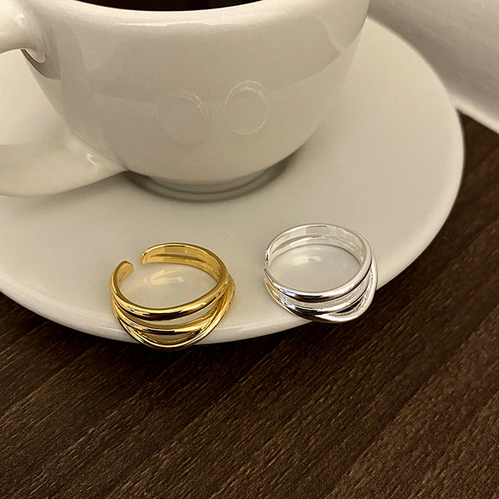 Wholesale Silver Plated Creative Line Ring JDC-RS-YFY002
