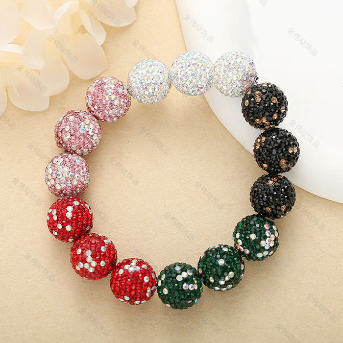 Wholesale Polymer Clay Diamond Ball Beads JDC-BDS-JinWD002