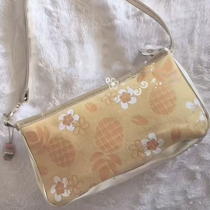 Wholesale Cute Printed Underarm Bag Niche Cartoon Handbag Girl Casual Shoulder Small Square Bag