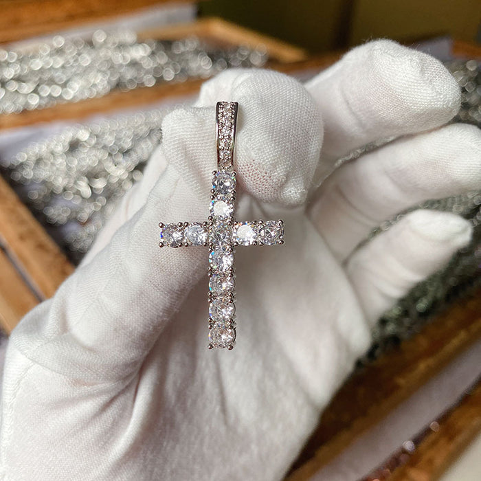 Wholesale Twist Chain Cross Men's Simple Jewelry Necklace Pendant Men's Popular Cross