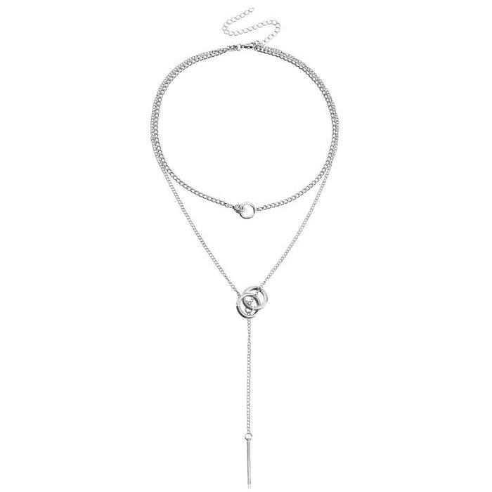 Wholesale Tassel Long Stick Pendant Alloy Necklace JDC-NE-ZuoW004