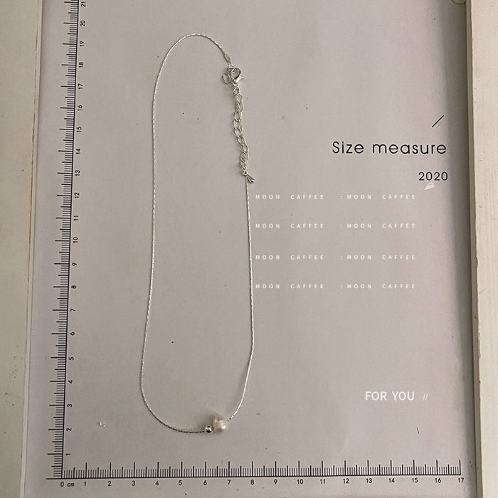 Wholesale Necklaces a pearl pendant snake bone thin chain clavicle chain niche necklace