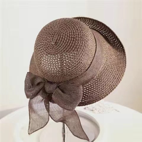 Wholesale Grass hat, sun protection, large eave, versatile sun hat, sun protection, beach hat, top hat, folding top hat