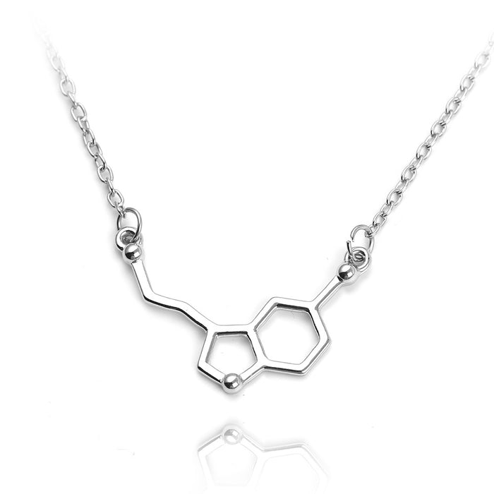 Wholesale Creative and personalized chemical molecule pendant choker necklace