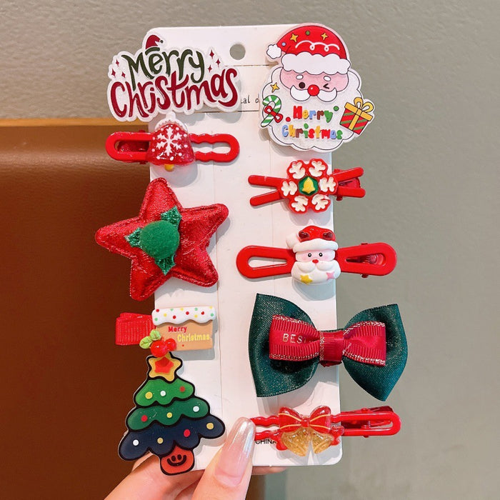 Wholesale Christmas children' s hair clips plush hair clips