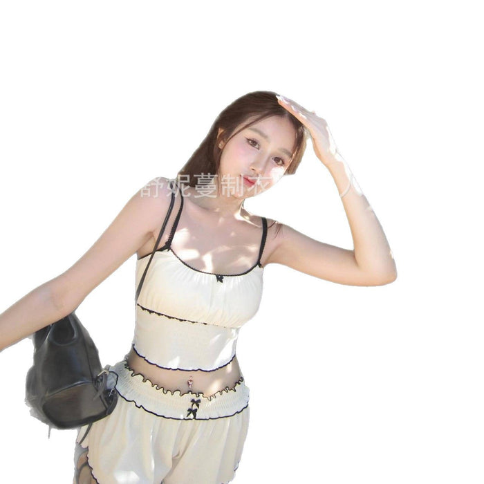 Wholesale Sexy Hot Girl Strapless Bandeau Simple Two-Piece Swimsuit with a High-End Feel, Ins Beach Vacation Bikini Hot Spring