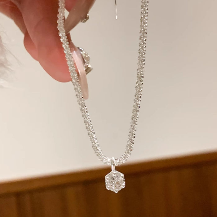 Wholesale Silver ankle chain, female fashion niche design, foot accessories, sparkling diamonds, starry sky ankle chain