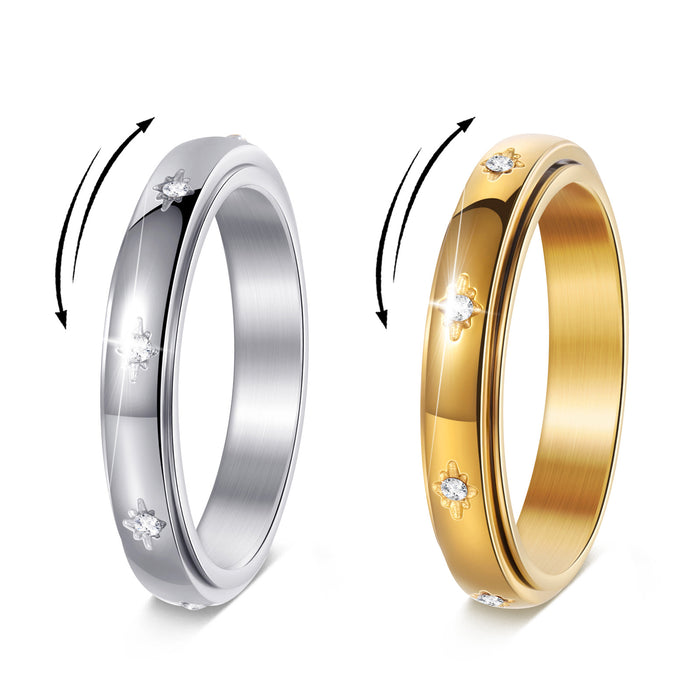 Wholesale Titanium Steel Minimalist Rotating Jewelry Accessory