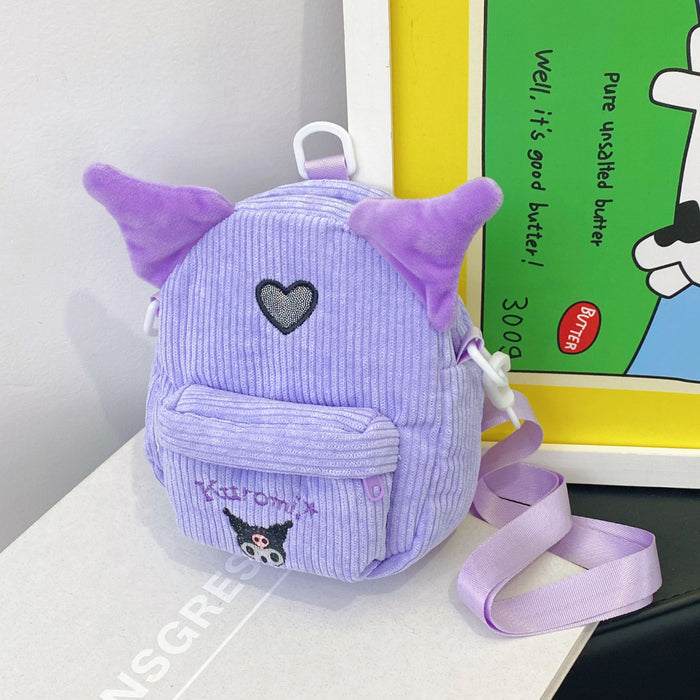 Wholesale Cartoon personality velvet mobile phone bag girls diagonal cosmetic bag grab doll coin purse