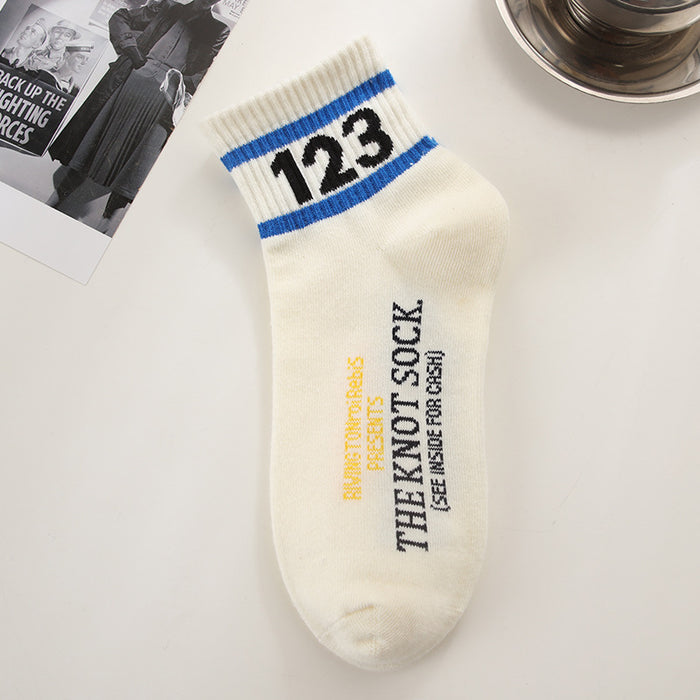 Wholesale Striped short tube socks, niche sports basketball socks, student cotton socks, women's boat socks