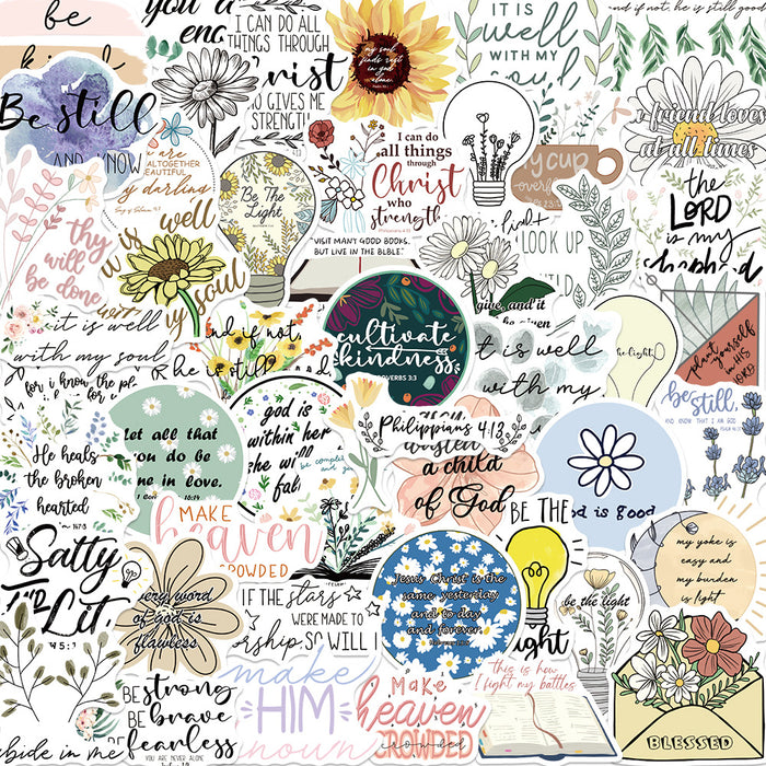 Wholesale 150psc Bible Stickers for Laptop Stickers Graffiti Handbook Stickers