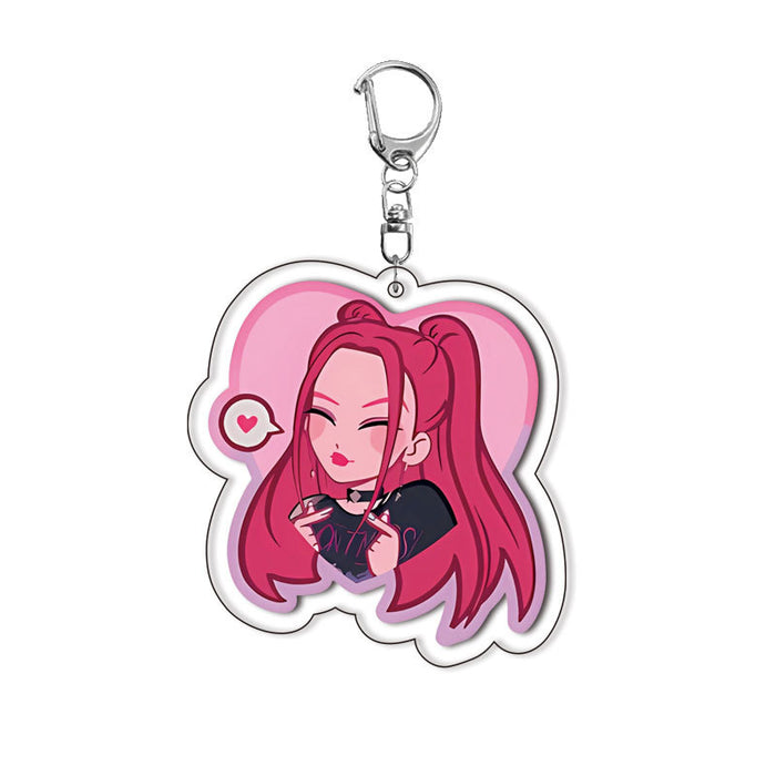 Wholesale Double-sided acrylic keychain with interlayer design  anime character backpack accessory
