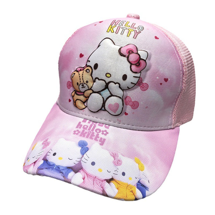 Wholesale 3D printed children's baseball cap, anime cartoon mesh cap, sun hat