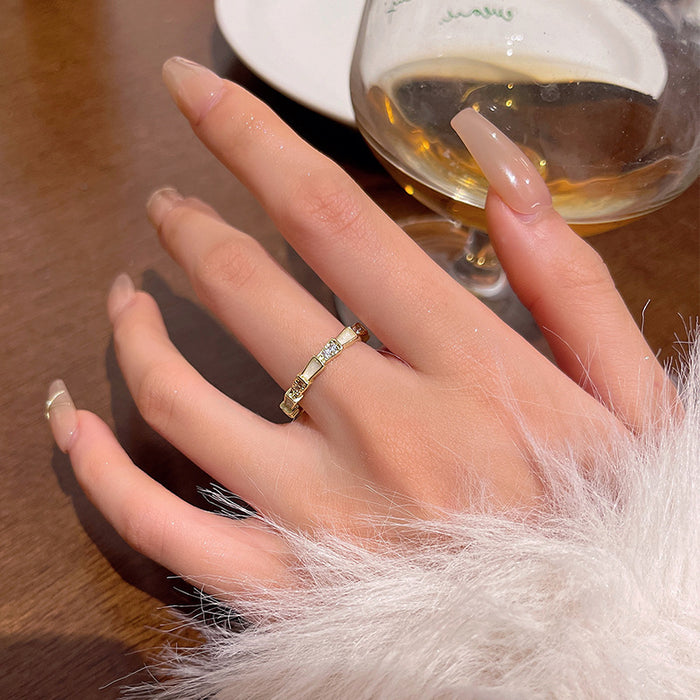 Wholesale Micro-inlaid Crystal Zircon Pearl Ring