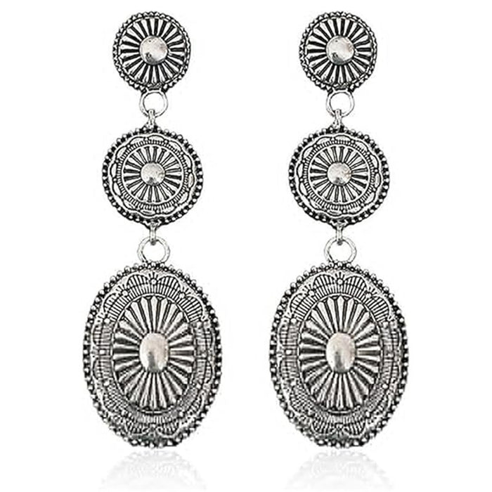 Wholesale Retro tassel teardrop-shaped long chain earrings for women