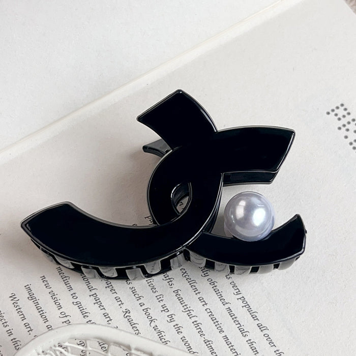 Wholesale Chic Cross Claw Hair Clip White Plastic Pearl Decoration Fashion Hair Accessory Gift