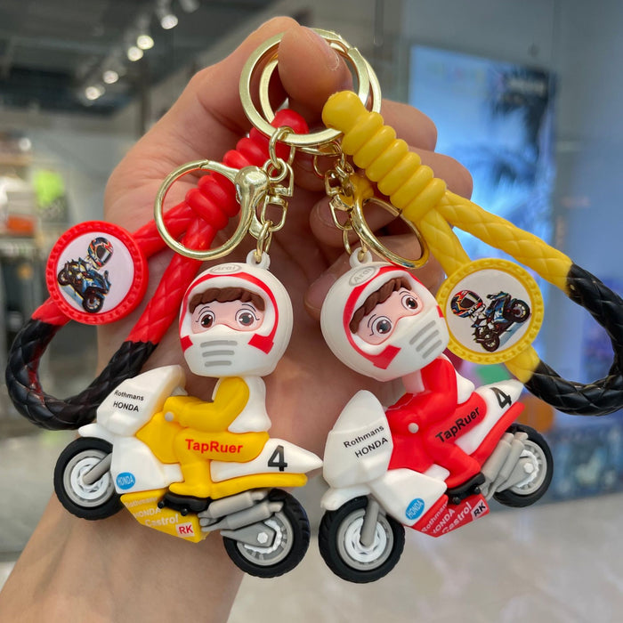 Wholesale Creative and Cool Motorcycle Keychain Bag Pendant Cute Doll Couple Keychain