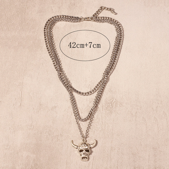 Wholesale elegant necklace cow head men's pendant necklace