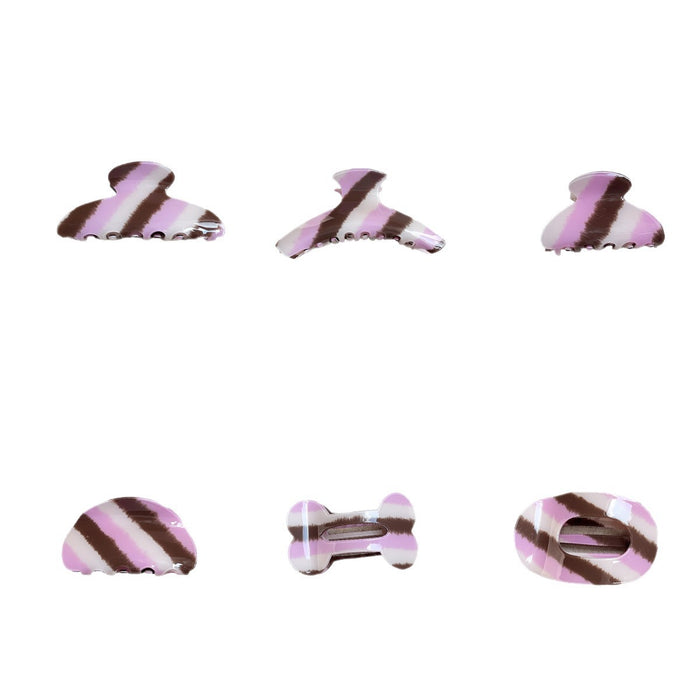 Wholesale Irregular Striped PVC Hair Claw Fashion Accessory for Everyday Styling