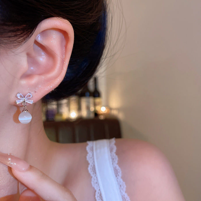 Wholesale Bowknot Zircon Stud Earrings
