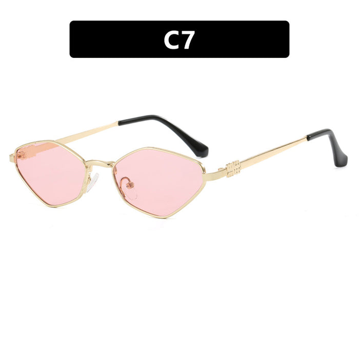 Wholesale New metal frame cat eye sunglasses, retro street photography sunglasses, sunglasses