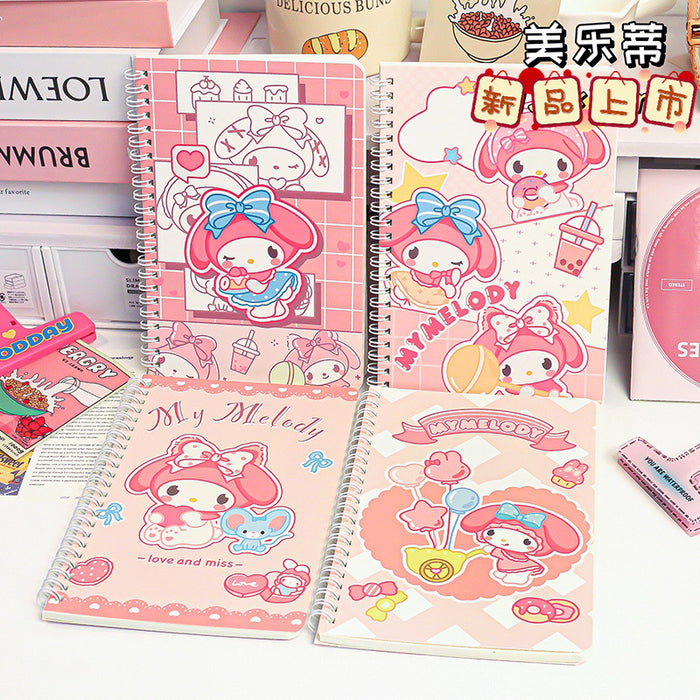 Wholesale 4 Sets of A5 Coil Cartoon Paper Notebook JDC-NK-YYC002