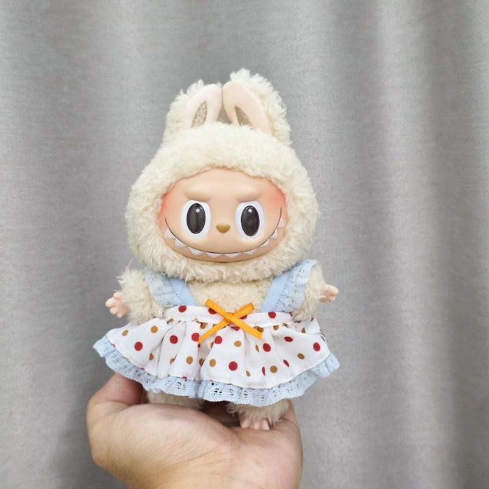 Wholesale Sitting Party Doll Clothes Cola  Vinyl Clothes Fisherman Hat Overalls Set