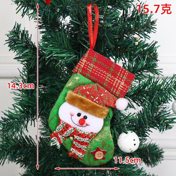 Wholesale Christmas Decorative Socks Cartoon  Socks Pendants Christmas Tree Ornaments