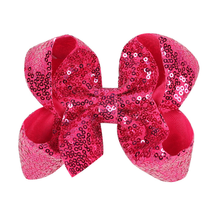 Wholesale Children's jewelry 5-inch sequin bow hair clip with hairpin