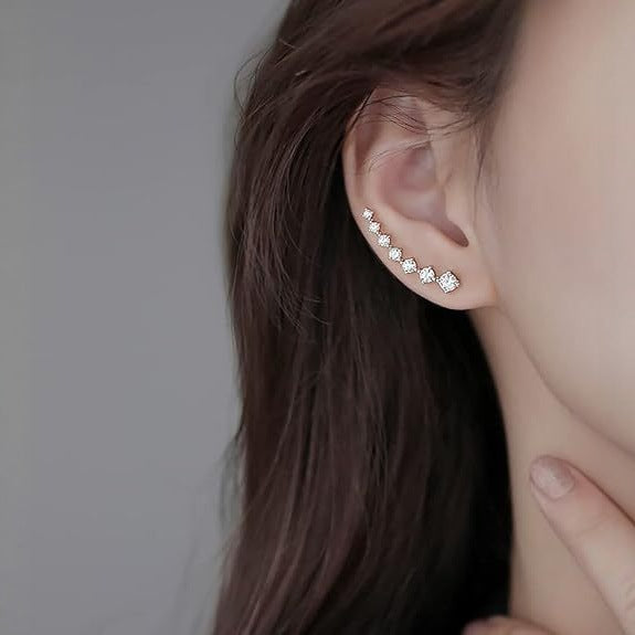 Wholesale Exquisite shiny earrings with a light luxury style, niche design, high-end temperament, wholesale of earrings
