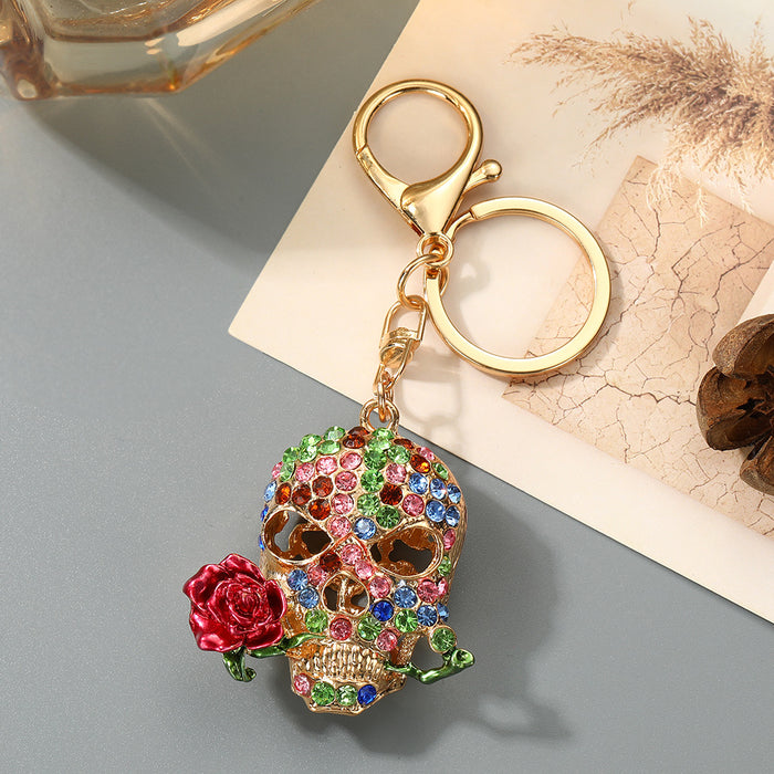 Wholesale Skeleton Skull Zinc Alloy Keychain Car Key Accessory Bag Charm Gift