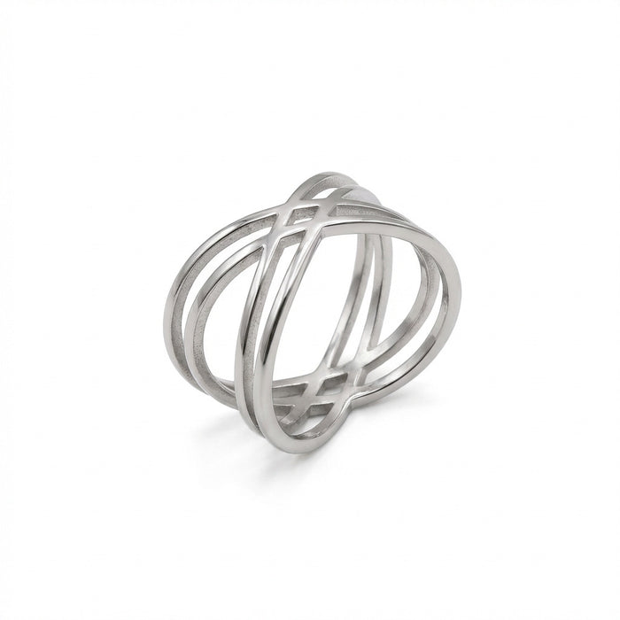 Wholesale French Vintage Cross-Over Openwork Ring