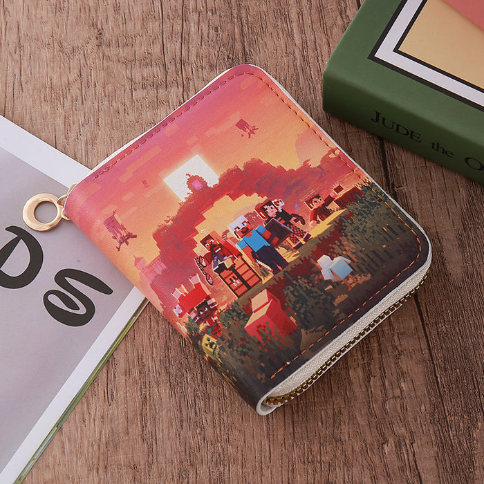 Wholesale Zipper Short PU Leather Cartoon Wallet
