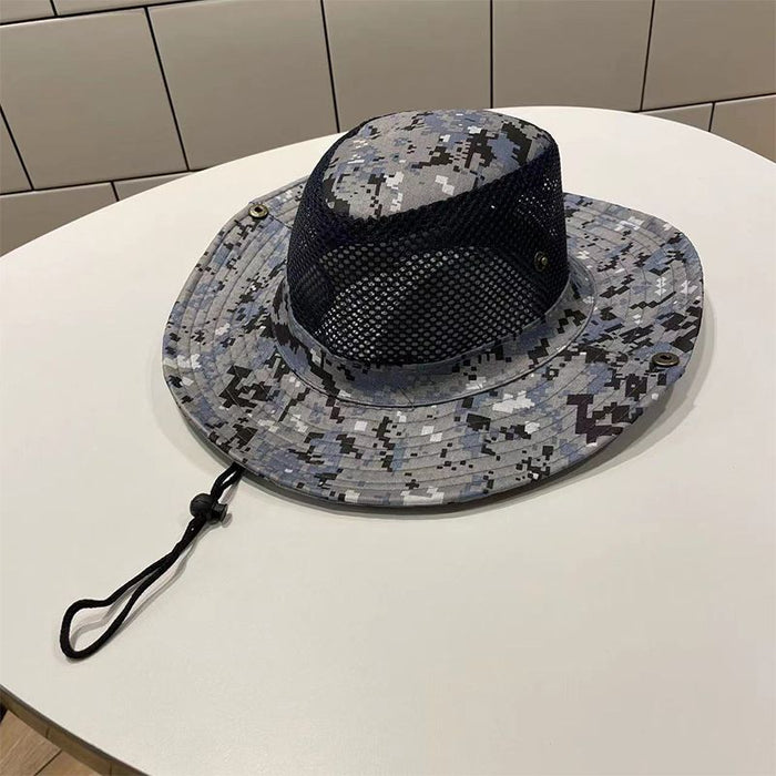 Wholesale Breathable mesh fisherman hat, foldable sun hat, outdoor fishing sun hat