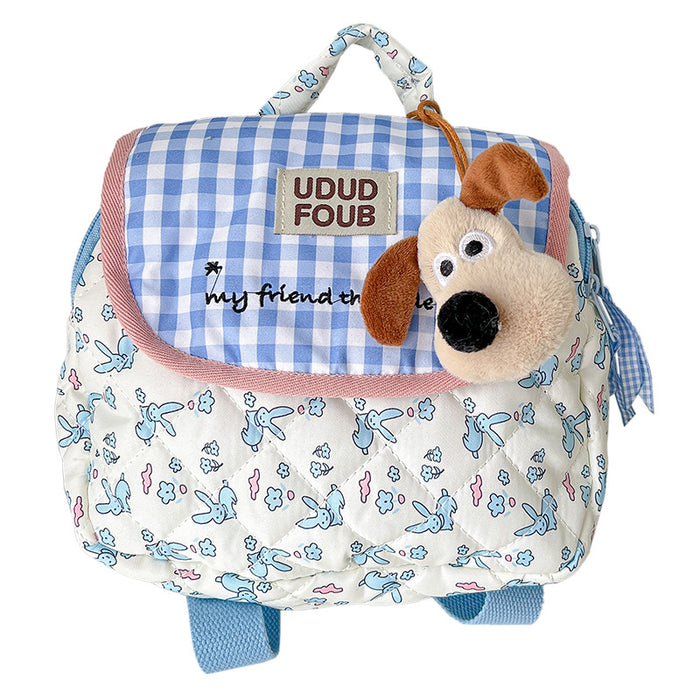 Wholesale Cute puppy plaid embroidery thread on backpack