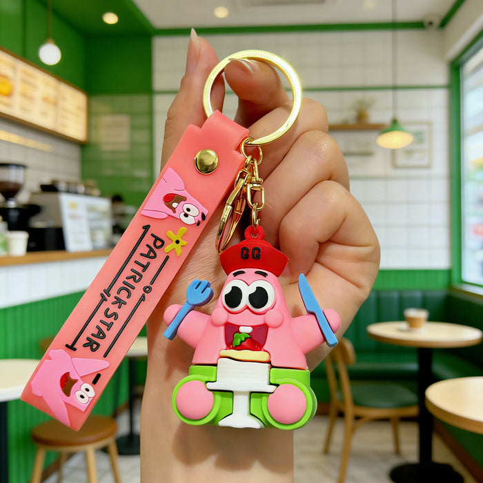 Wholesale Cartoon Keychain Silicone PVC Bag Charm Gift MOQ≥2