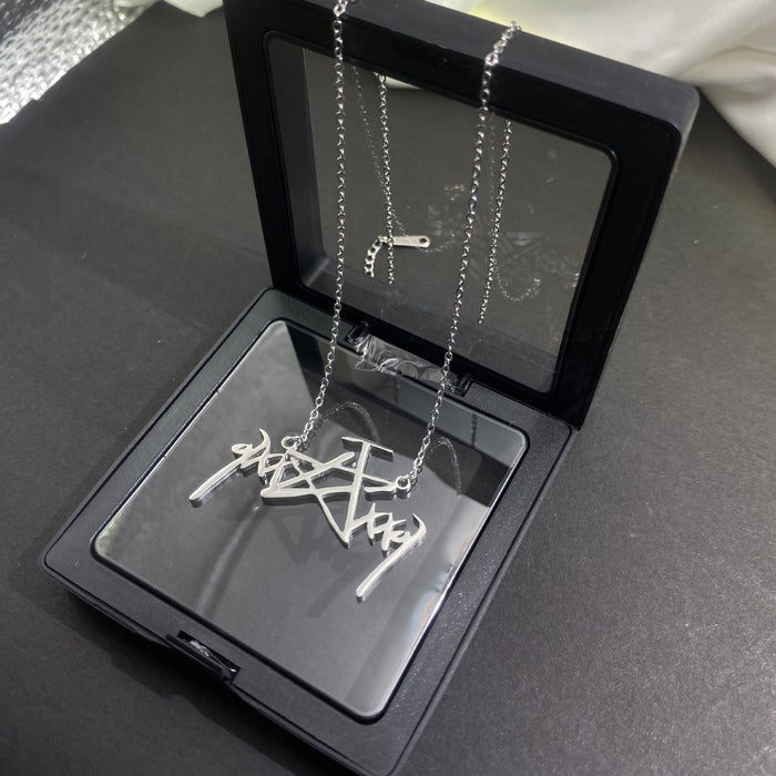 Wholesale left navigation necklace non-fading clavicle chain letters