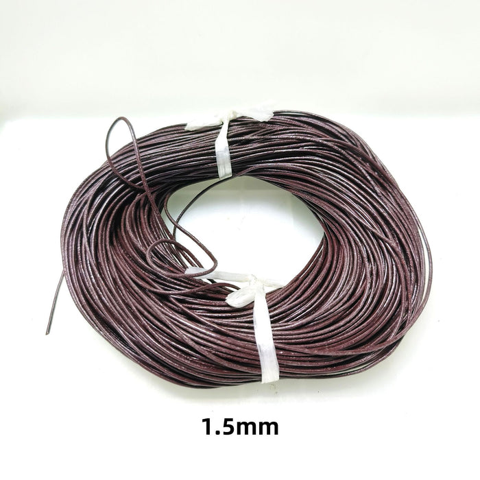 Wholesale 100pcs Round  Cowhide Rope Accessories Mobile Phone Case Leather Rope Braided Rope