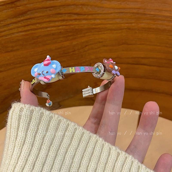 Wholesale Adjustable Cartoon Bear Graffiti Bracelet Bracelet Bracelet Hand Accessories New Style