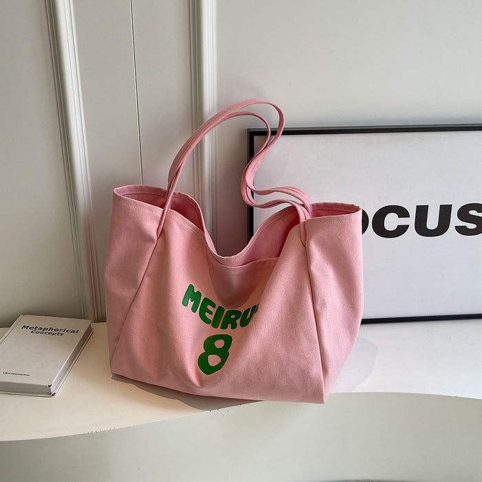 Wholesale Canvas bag for class commuting, shoulder bag, versatile tote bag, large capacity outdoor tote bag