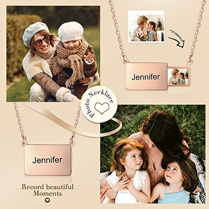 Wholesale Personalized creative pull-out photo envelope necklace jewelry