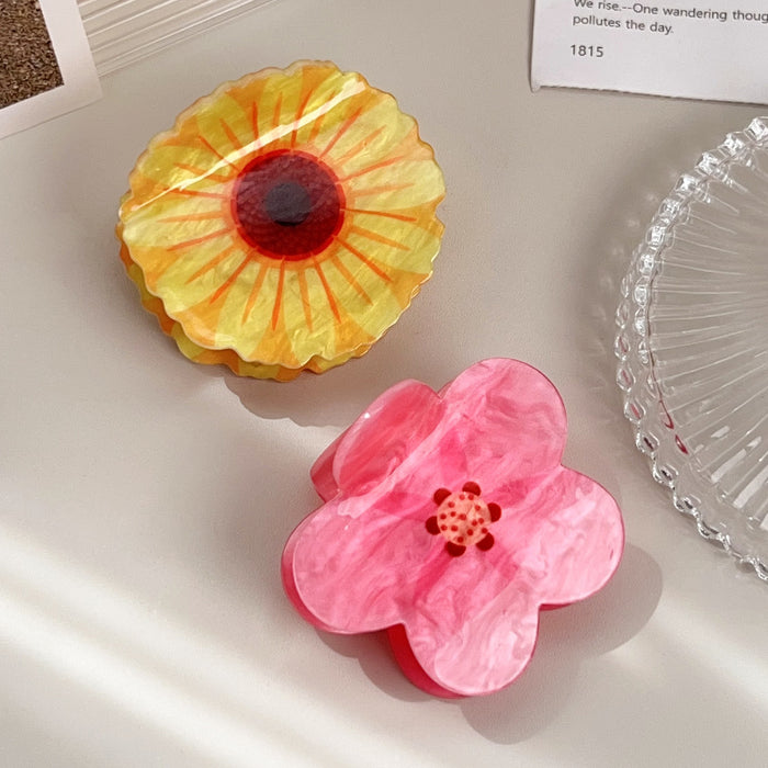 Wholesale Sunflower Acrylic Hair Clip Fashion Accessory for Everyday Styling Gift