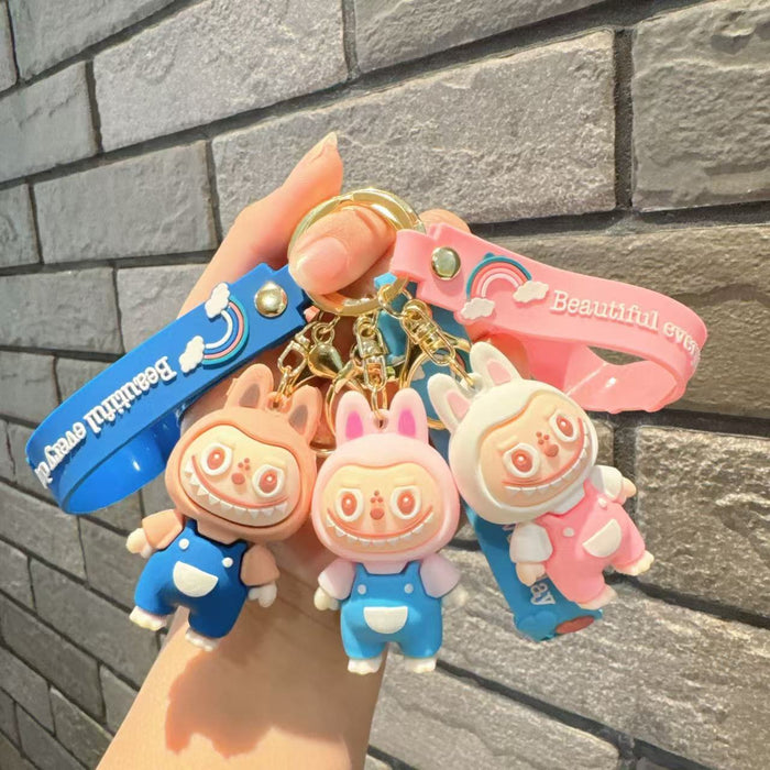 Wholesale  Cute Plush Keychain Three-Dimensional Doll School Bag Pendant Car Key Chain