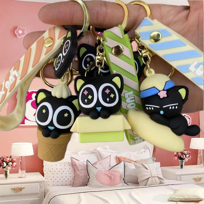 Wholesale Silicone Cartoon Doll Keychain JDC-KC-MingT203