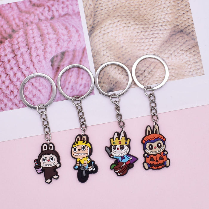 Wholesale Cartoon Pvc Key Chain Small Gifts Cute Key Ring DIY School Bag Pendant Key Chain